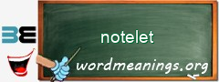 WordMeaning blackboard for notelet